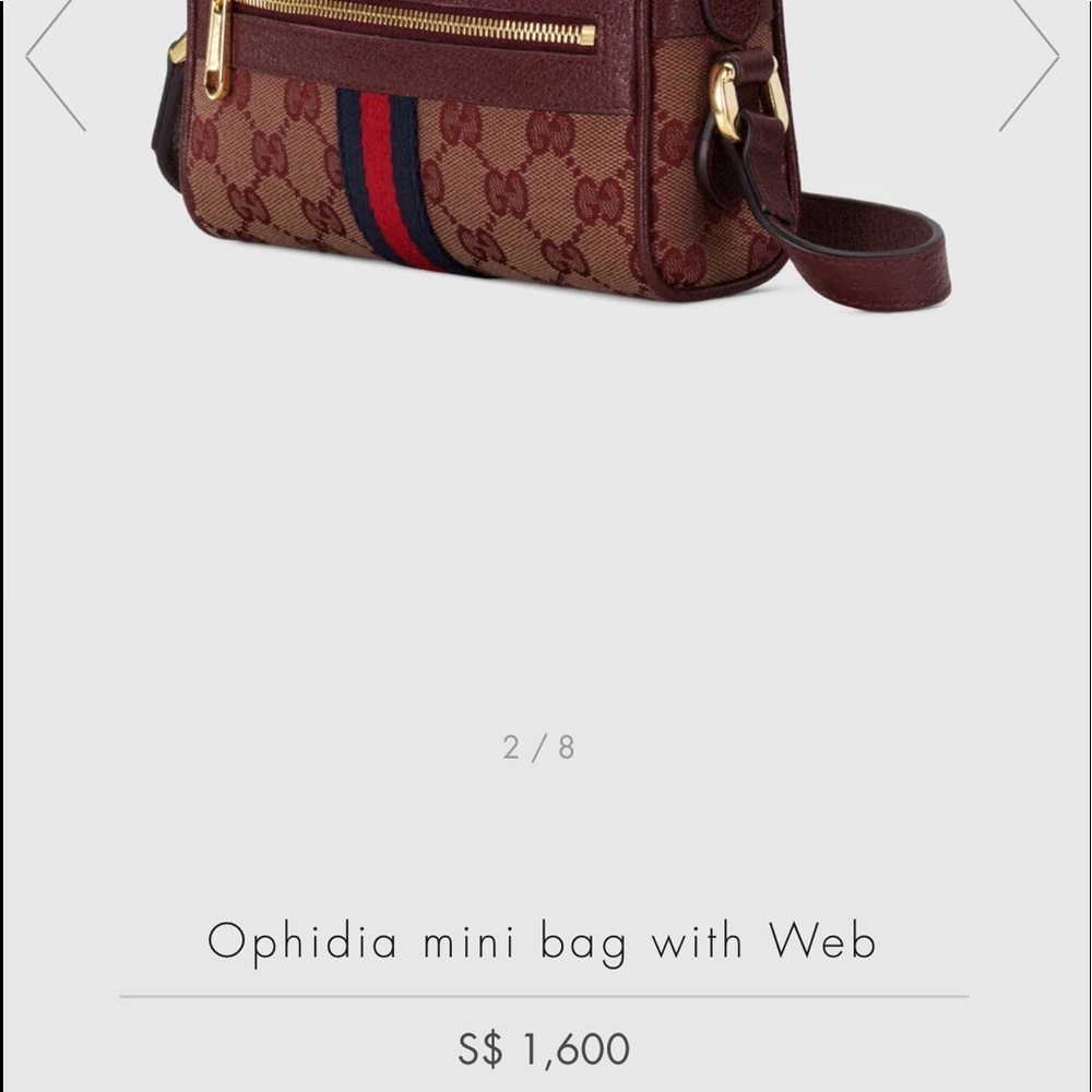 Authentic Ophidia mini bag with Web - Picture 4 of 16